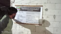 Jaling Muara Bakti Dinas Perkimtam Belum lama di Kerjakan, Sebabkan Penguna Jalan Terjatuh